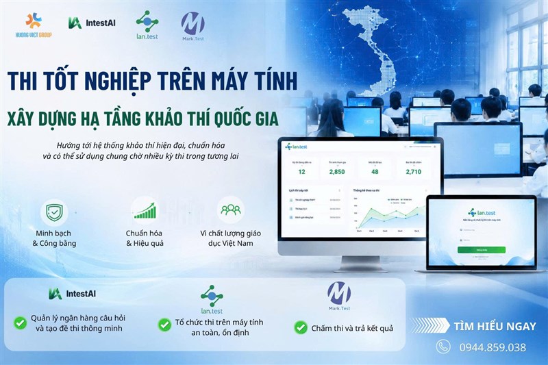 THI TỐT NGHIỆP THPT TRÊN MÁY TÍNH: BƯỚC NGOẶT MỚI CỦA GIÁO DỤC VÀ VAI TRÒ CỦA HỆ THỐNG KHẢO THÍ SỐ